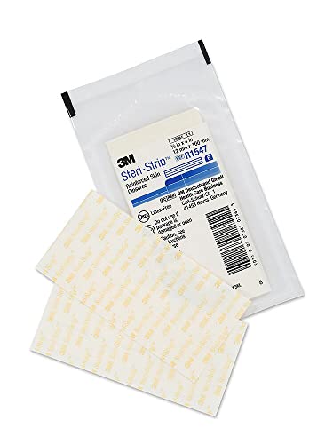 3M™ Steri-Strip™ Reinforced Adhesive Skin Closures, R1547, 1/2 in x 4 in (12 mm x 100 mm), 50 Bag/Carton, 4 Carton/Case