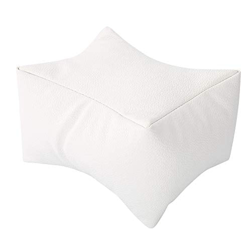 Srliya 3 Colors Nail Art Table Hand & Foot Pillow Soft PU Arm Rest Salon Manicure Nail Care Pillow (White)