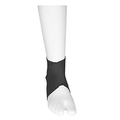 Champion Figure-8 Ankle Support, Light Elastic Compression Brace, Muscle Joint Recovery, Black, Medium