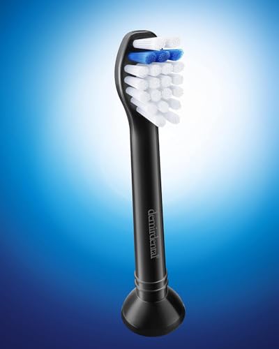 demirdental Mini Extra Soft Replacement Brush Heads Compatible with Philips Sonicare – Small Black Toothbrush Heads for Very Sensitive Teeth & Gums – Replaces HX6088eb – 8 Pack 8 Count (Pack of 1)