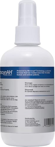 MicrocynAH Wound & Skin Care Spray for Cats, Dogs, Horses & Pets, 3oz Wound & Skin Care Liquid