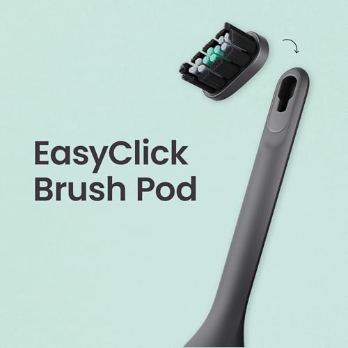 quip Ultra and Ultra Lite EasyClick Brush Pod Refill Heads - 4 Pack - Verified quip Brush Head Refills for Sonic Electric Toothbrushes - Soft Bristles, Compact - Last 3 Months Each - Black
