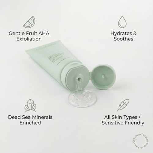 SEACRET Dead Sea Reviving Cleansing Gel - Gentle Facial Cleanser with Fruit AHAs & Minerals, Hydrating Foaming Face Wash, Naturally Scented with Lavender & Sage, All Skin Types, 3.4 Fl Oz / 100 ml