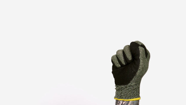 Ergodyne ProFlex 7042 Cut Resistant Work Gloves, ANSI A4, Contact Heat Resistant, Sandy Nitrile Coated Palms, 18g Aramid Medium