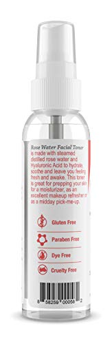 Hyalogic Rose Toner - Alcohol-Free Facial Toner with Hyaluronic Acid & Aloe Vera - Amazing Face Astringent for All Skin Types - Facial Toner to Boost Brightness & Softness (4 fl oz)