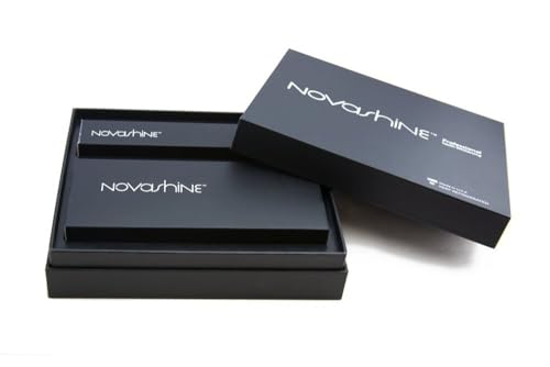 Novashine Professional Teeth Whitening Kit for Him: Advanced Blue LED Light, Concentrated Peroxide Gel, Smartphone Adapter, Travel Bag & 2-Year Warranty