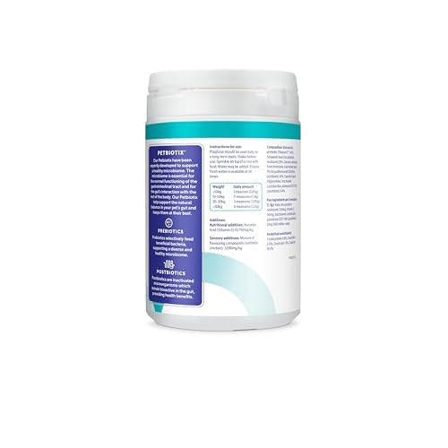 Protexin Veterinary PlaqEase – Dental Powder for Dogs & Cats – Controls Plaque, Freshens Breath & Supports Oral Microbiome – Chicken Flavour – 150g