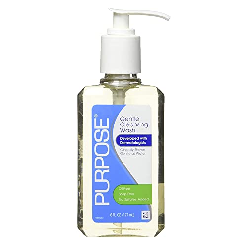 Purpose Gentle Cleansing Wash, Oil-Free, Soap-Free, No Sulfates Added, 6 FL OZ (Pack of 3)
