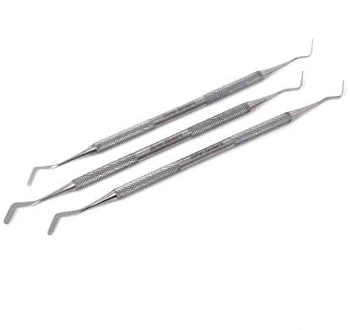 Set of 3 pcs Dental Heidmann Spatula Composite Plastic Filling Restorative Scalers Kit Instruments with Ergonomic Non Slip Handle