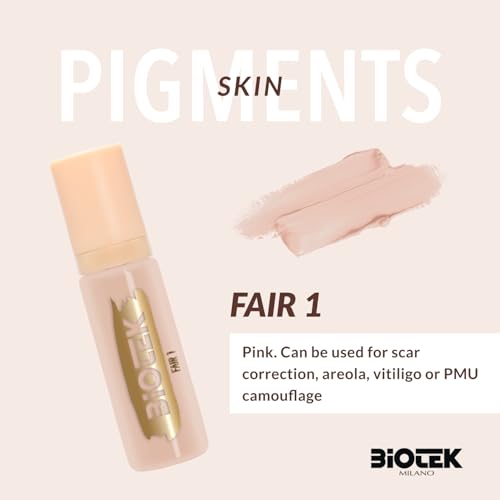Skin Pigment for PMU and Scars Cover - Made in Italy - Color Fair 1 0.50 Fl.Oz. (15 ml) 0.5 Fl Oz (Pack of 1)