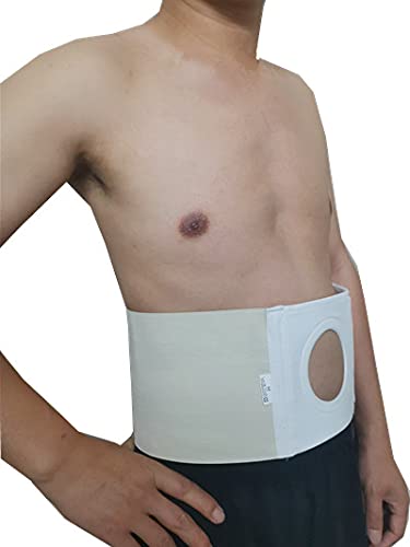Unisex Ostomy Abdominal Binder Opening 3.14 Ostomy Belt Hernia Colostomy Belt Colostomy Bag Support Stoma Support Wrap XL 45.28 49.21 inches XL 45.28 49.21 Inch XL: 45.28-49.21 Inch - BeesActive Australia