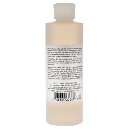 Mario Badescu Alcohol Free Witch Hazel Facial Toner for Aging Skin, Infused with Lavender/Rose Water and Aloe Vera, Face Toner for Combination or Dry Skin, 8 Fl Oz Rosewater