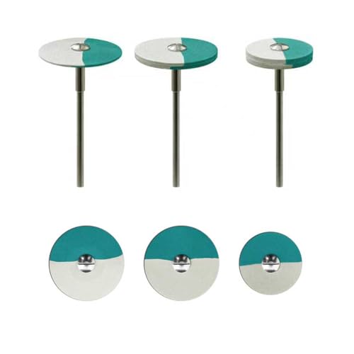 Dental Composite Resin Polishing Discs Polisher Rubber Wheel, High-Density Grit Fine/Medium/Coarse Grit Available for Ceramic & Zirconia (Thickness:3mm Diameter:22mm-Blue) thickness:3mm diameter:22mm-Blue