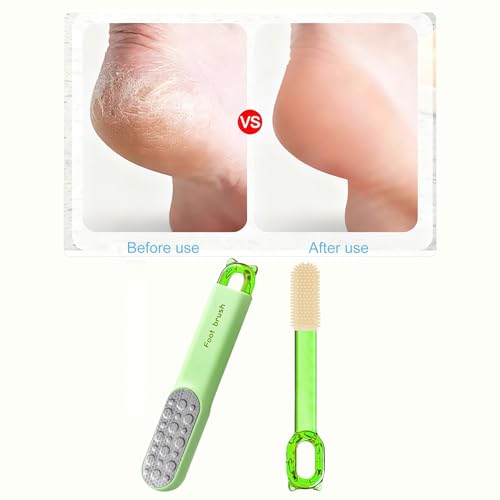 Manual Stainless Steel Foot File, 2-in-1 Pedicure Callus & Corn Remover Green