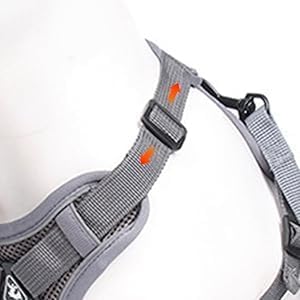 cat Chest Harness and Leash, Anti-Escape Adjustable Soft mesh cat Leash and Chest Harness Set for All Types of Cats cat Vests (Grey, 6.6-9.9lb) M:6.6-9.9lb grey - BeesActive Australia