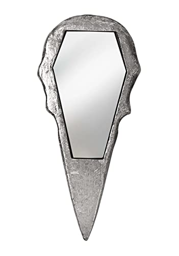 The Vault Raven Skull Handheld Makeup Mirror - Antique Silver