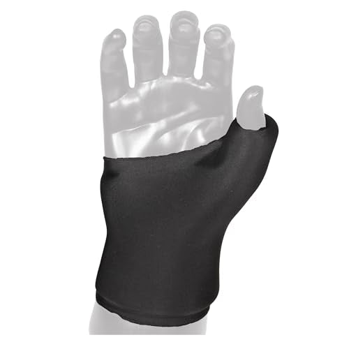 OTC Reusable 360 Degree Gel Sleeve for Wrists, Hot or Cold Compression for Hand Pain Relief, Black, Universal