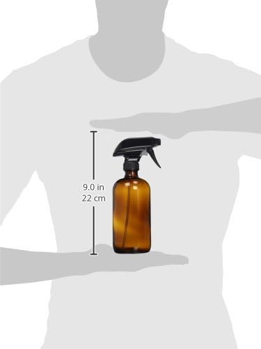 Sally's Organics Empty Amber Glass Spray Bottle – Large 473.18ml (16 oz.) Refill Containers Essential Oil Homemade Soap For Aromatherapy – Durable Black Trigger operated Sprayer, Fog T-Nuts Direct Setting - BeesActive Australia
