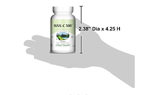 Maxi Health Max-C 500 Vitamin C Supplement – Vitamin C 500mg with Lemon Bioflavonoids Complex for Immune & Antioxidant Support – Vegan, Kosher – 100 Tablets | Kosher | Vitamin C with Bioflavonoids | Immune Health & Antioxidant Support | Vegetarian · No...