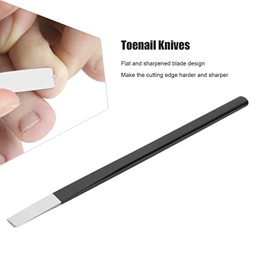 Pedicure Knife for Feet, Flat Ingrown Toenail Knife, Stainless Steel Blades for Ingrown Nails with ABS Handle for File Nail, Cuticle, Dead Skin, Paronychia, Thick Crusts