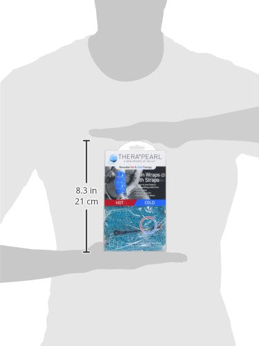 TheraPearl-14074 Color Changing Shin Wraps, Reusable Hot Cold Therapy with Gel Beads, Two Packs for Shin Splints, Best Ice Pack for Runners, Flexible Hot and Cold Compress for Pain Relief & Swelling