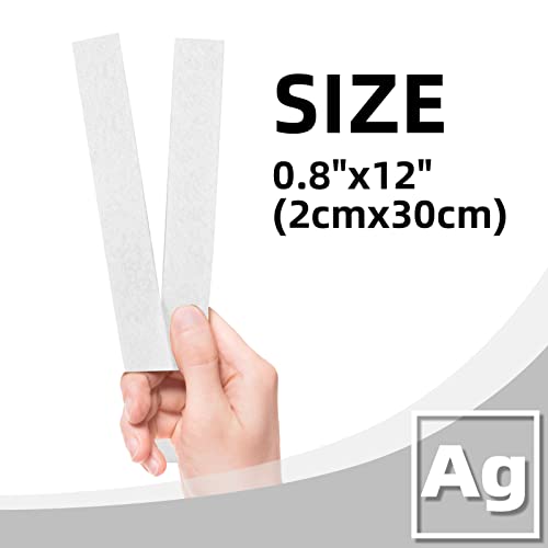 Silver Calcium Alginate Dressing, 0.8"x12"-6 Individual Package Highly Absorbent Strip Wound Dressing for Burns, Ulcers, abrasions, Surgical Wounds, Pressure Sore Silver Calcium Alginate 0.8"x12" (6 Pcs/Box)