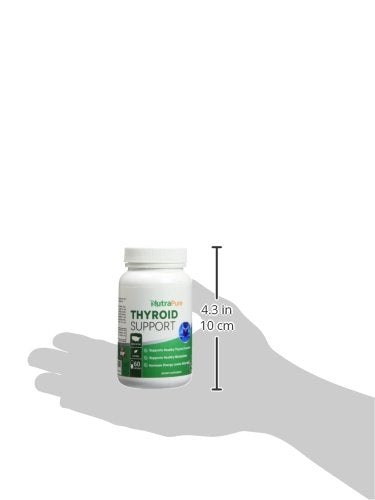 NusaPure Thyroid Support Supplement (Non-GMO) 120 caps, Ashwaganda, Iodine, Zinc, kelp, Vitamin B12, L-Tyrosine, Selenium, Copper (Pack of 2) 120 Count (Pack of 2)