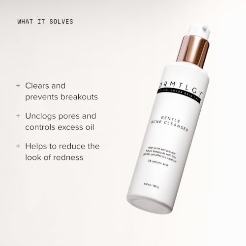 DRMTLGY Acne Cleanser - Oil-Free Salicylic Acid Cleanser & Face Wash for Acne Prone Skin
