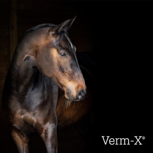 Verm-X All Natural Liquid for Horses and Ponies. Supports Intestinal Hygiene. Vet Approved. UFAS Assured.  Restores and Maintains Gut Vitality. Wormwood Free Recipe., clear,500ml