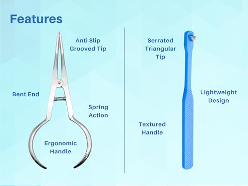 Bundle of Dental Orthodontic Separator Placing Pliers & 3pcs Bite Stick Molar Band Seater Pusher with Serrated Tip Autoclavable by Artman Instruments