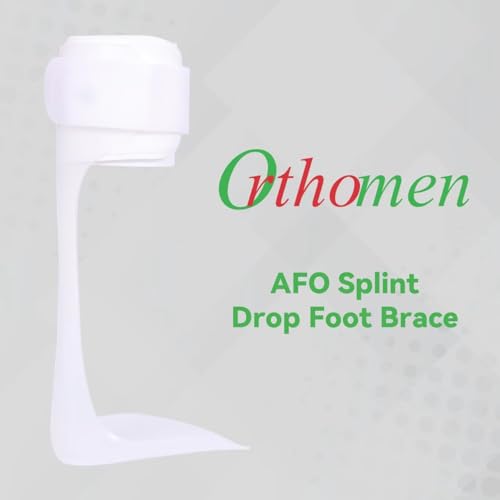 Orthomen AFO Drop Foot Brace Ultra Thin Ankle Foot Orthosis for Walk Trip Prevention Half Sole Left, S-Right