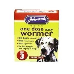 Johnsons Easy One Dose Wormer Size 3 for Dogs