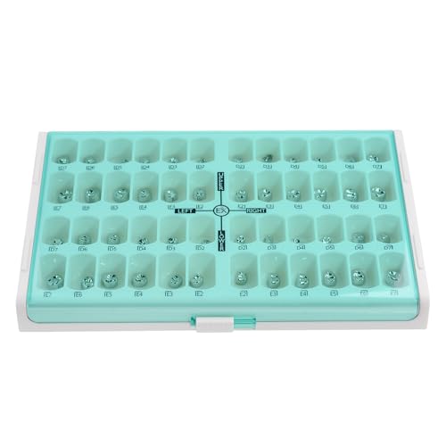 48Pcs/Box Kid Crowns Preformed Metal Crown Stainless Steel Temporary Crowns Orthodontic Material Therapy Tools