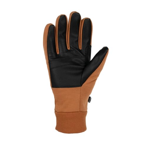 Carhartt Men's Wind Fighter Thermal-Lined Fleece Touch-Sensitive Knit Cuff Glove X-Large Brown