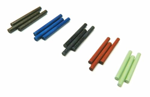 2mm Silicone Pin Polishing Points 15Pc Assortment of 5 Grades and Chuck Mandrel