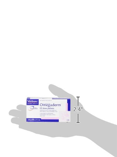 Virbac ALLERDERM OMEGADERM® Essential Fatty Acids Supplement - Omega 3, Omega 6, Vitamin E supplement | Allergy Support for Cats/Small Dogs – 28 daily doses Small Dog/Cat 4ml