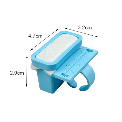 Endo File Clean Stand with Measuring Ruler, YOUYA DENTAL Mini Instant Endodontics File Cleaning Sponge Dental Root Canal Measurement Finger Ruler Integrated Endodontics Sponge Clean Holder (Blue) Blue