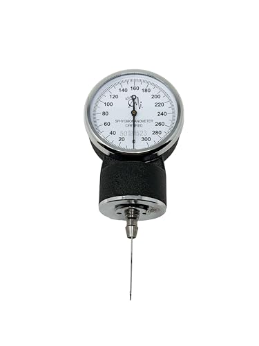 EMI Black Deluxe Professional Aneroid Sphygmomanometer with Self Calibration Key Manual Blood Pressure Monitor Set with Adult Cuff and Carrying Case Black Cuff With Self Calibration Key