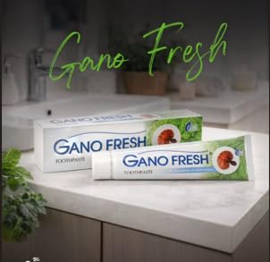 Gano Fresh Toothpaste with Ganoderma – Natural Herbal Fluoride-Free Toothpaste for Fresh Breath, Gum Health & Clean Teeth, Long-Lasting Freshness, 2 Pack