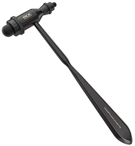 MDF Instruments Tromner Neurological Reflex Hammer with Pointed Tip Handle for cutaneous and Superficial responses with MDF LUMiNiX Illuminator Medical Professional Diagnostic Penlight