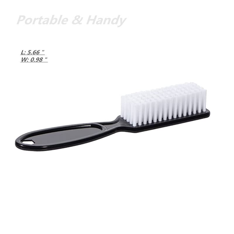 SQULIGT 12Pcs Nail Brush for Cleaning Fingernails, Handle Grip Cleaning Brush for Nail and Toenail, Nail Dust Brush Manicure Pedicure Tools Scrubbing Brush Women Men Home Salon (Black) black