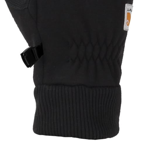 Carhartt Men's Wind Fighter Thermal-Lined Fleece Touch-Sensitive Knit Cuff Glove X-Large Black