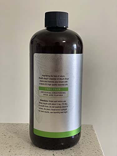 Melaleuca Breath-Away Mouth Rinse - Peppermint, Cinnamon, Clove, Rosemary and T36-C5 Oil - 16oz