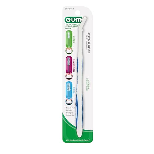 GUM Proxabrush Permanent Handle Refills, 6 Pack