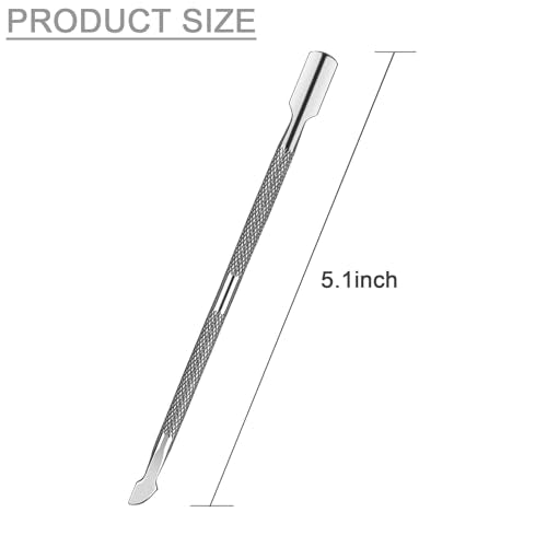 Professional Cuticle Remover Tool, Metal Cuticle Pusher and Scraper, Dual-Sided Cuticle Remover for Manicure and Pedicure