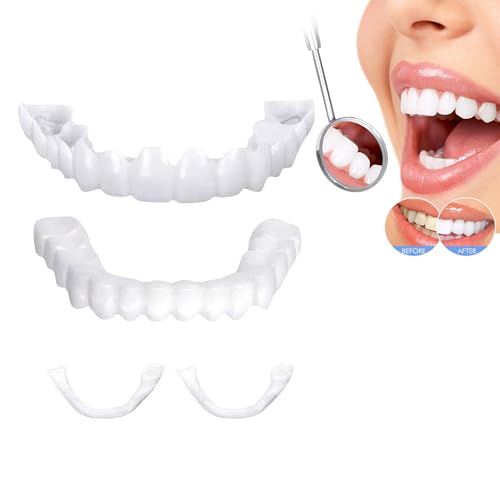 Adjustable Temporary Smile, 2 Pairs, Natural & Comfortable, Unisex for Daily Social Use White