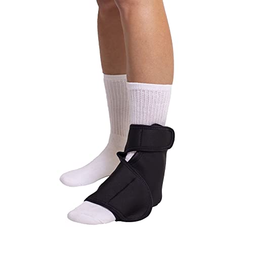 Brace Direct Gel Ankle Brace + Foot Ice Wrap (L/XL)-Stirrup Brace & Splint for Ankle Support with Swelling, Inflammation, Acute Ankle Injuries & Chronic Instability