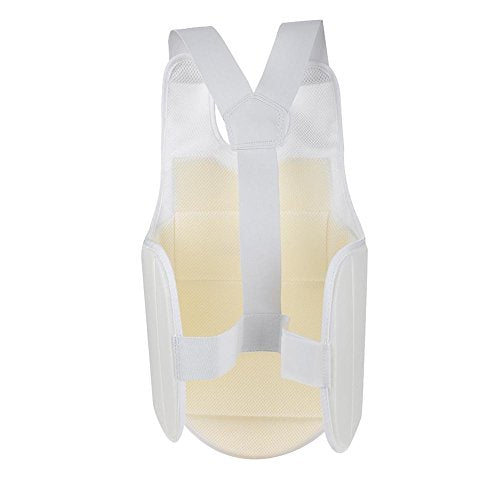 Karate Chest Guard, Unisex Highly Elastic Taekwondo Chest Guard Boxing Breast Protector Vest for Adult Child(M)