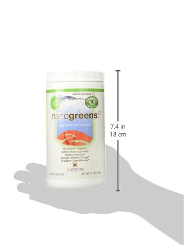 Biopharma Scientific NanoGreens Superfood Greens Powder (Strawberry) | Supports Immunity & Digestion, 55 Organic Ingredients, Spirulina & Chlorella, Third-Party Tested, Plant-Based, 30 Servings Strawberry