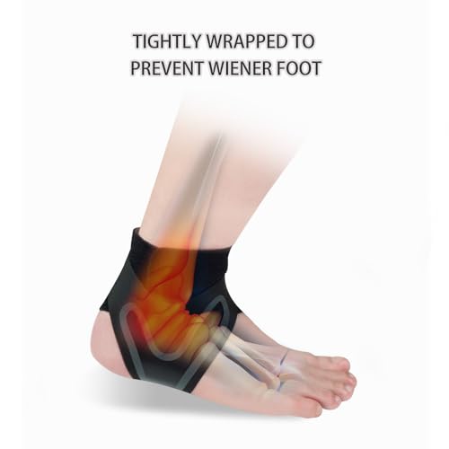 Lescenry Adjustable Ankle Brace for Men & Women (2-Pack, Large) - Breathable & Lightweight Compression Sleeve with Arch Support for Athletic Ankle Stability, Sprain Recovery & All-Day Comfort